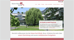 Desktop Screenshot of kaiser-karl-klinik.de