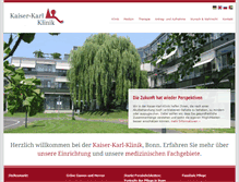 Tablet Screenshot of kaiser-karl-klinik.de